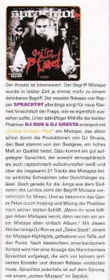 SPRACHTOT Mixtape Review / BACKSPIN Maerz 2008 
