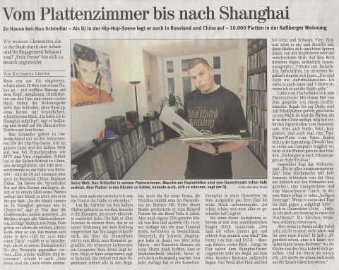 DJ Ron @ Freie Presse / 21.02.2009 / \'Zu Hause Bei\' Bericht