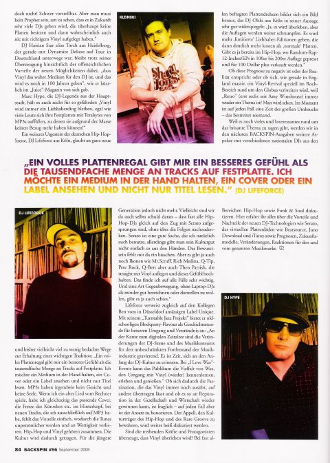DJ RON in der Backspin - A Change Is Gonna Come, Die Letzten Tage des Kulturgutes Vinyl?